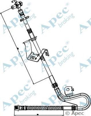 APEC BRAKING hos3838 -  Тормозной шланг